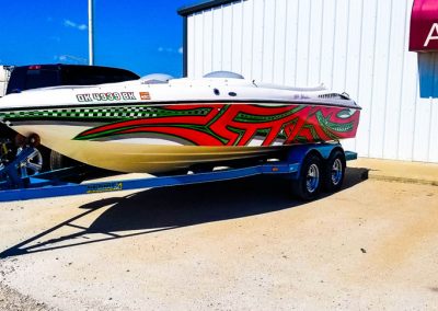 Graphic Boat Wrap