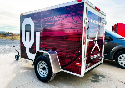 OU Sooner sports trailer wrap