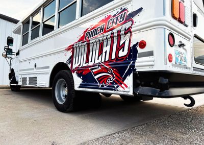 Ponca City Wildcats bus wrap