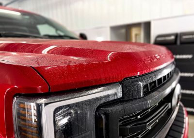 Ford Truck red wrap water resistant.